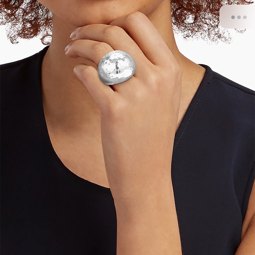 Ippolita Sterling Silver Large Hammered Dome Ring - Picture 2 of 3